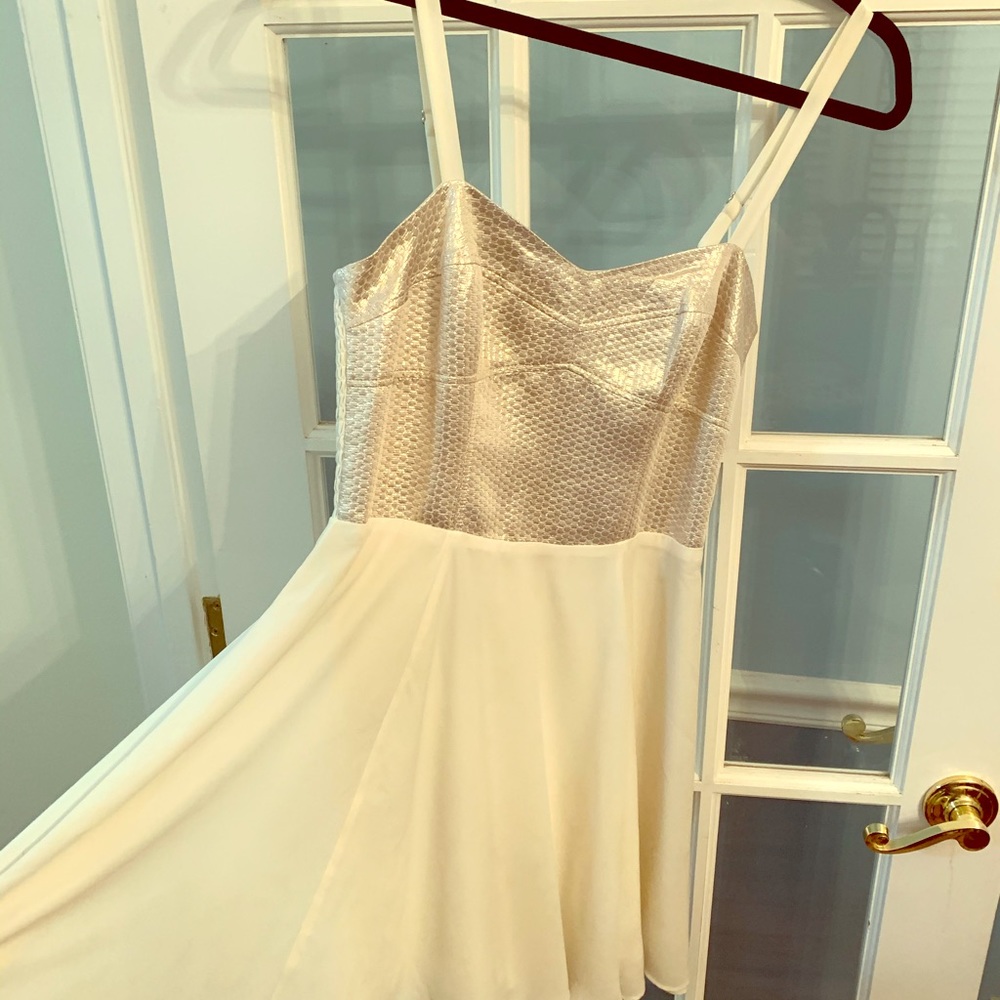 Express gold metallic dress never worn